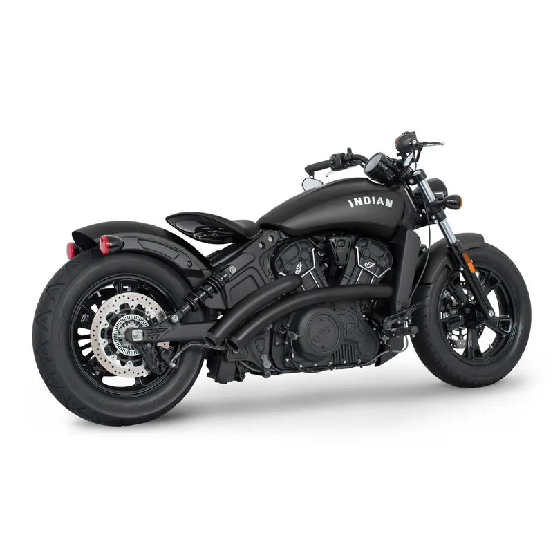 Freedom Performance Radical Radius Exhaust for Indian 15-24 Scout / Black / Straight Star Black  - Customhoj