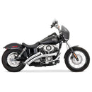 Freedom Performance Radical Radius Straight Star Exhaust for Harley 06-17 Dyna (excl. FLD) / Chrome / Chrome  - Customhoj