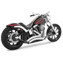 Freedom Performance Sharp Curve Radius Slash Cut Exhaust for Harley 18-25 Softail (read note) / Chrome / Sculpted Black  - Customhoj