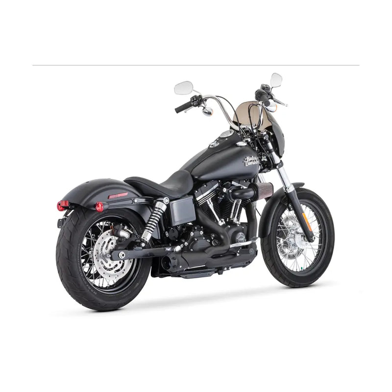 Freedom Performance Shorty American Outlaw 2-into-1 Exhaust for Harley 06-17 Dyna / Black / Black  - Customhoj