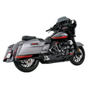 Freedom Performance Shorty American Outlaw 2-into-1 Exhaust for Harley 17-25 Touring / Black/Chrome / Sculpted Black  - Customhoj