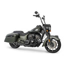 Freedom Performance Shorty Turn Out Slash Cut 2-into-1 Exhaust for Indian 14-25 Roadmaster / Springfield / Black / Sculpted Black  - Customhoj