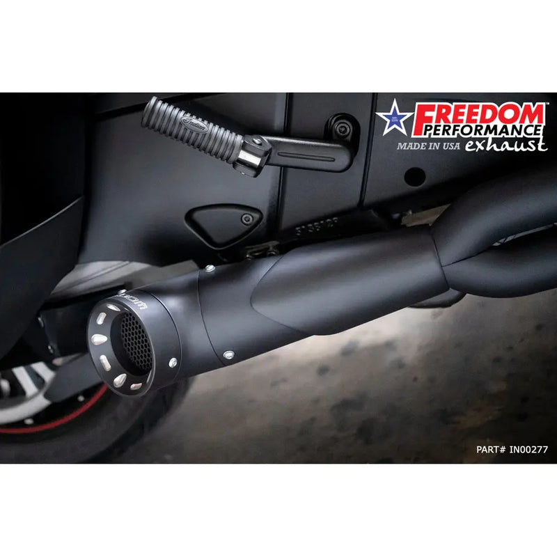 Freedom Performance Shorty Turn Out Straight Cut 2-into-1 Exhaust for Indian  - Customhoj
