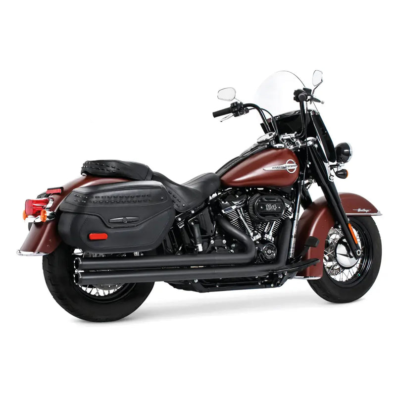 Freedom Performance Thorcat EC Approved Independence Long Exhaust for Harley 18-20 Softail 107" (Euro 4) / Black / Sculpted Black  - Customhoj