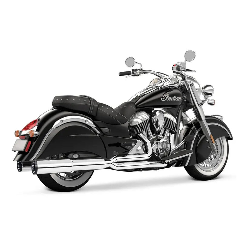 Freedom Performance Union 2-into-1 Exhaust for Indian 14-21 Chief / Chrome / Straight Cut Sculpted Black  - Customhoj