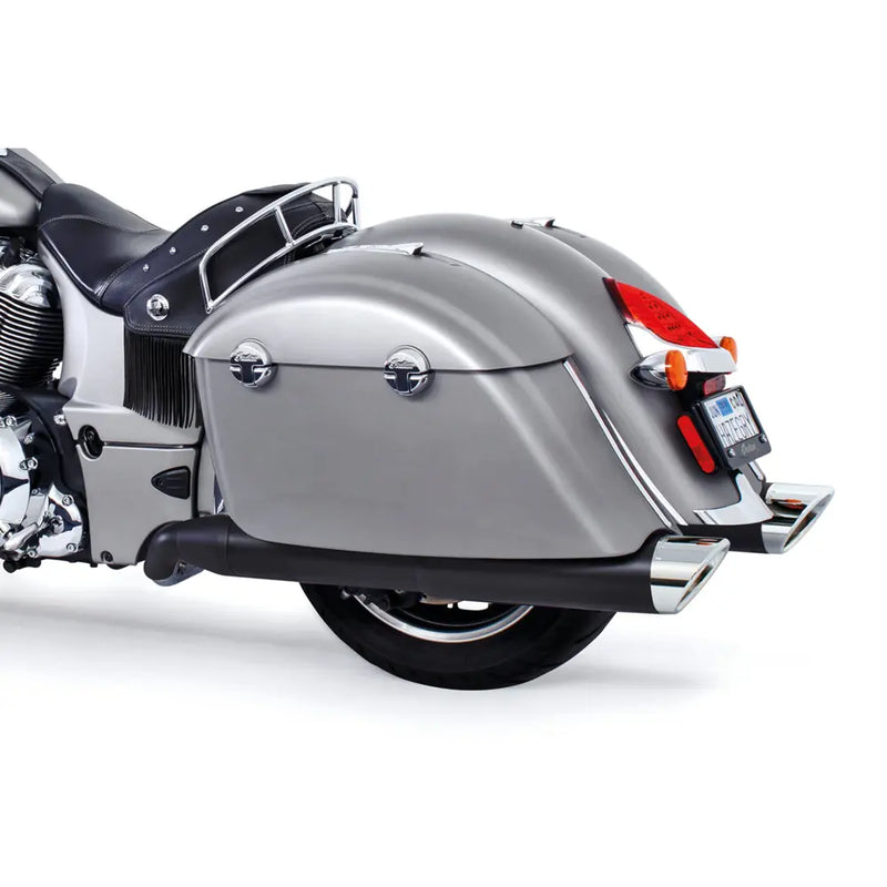 Freedom Performance Union Ghost Muffler for Indian 14-21 Chieftain / Black / Slash Cut Chrome  - Customhoj