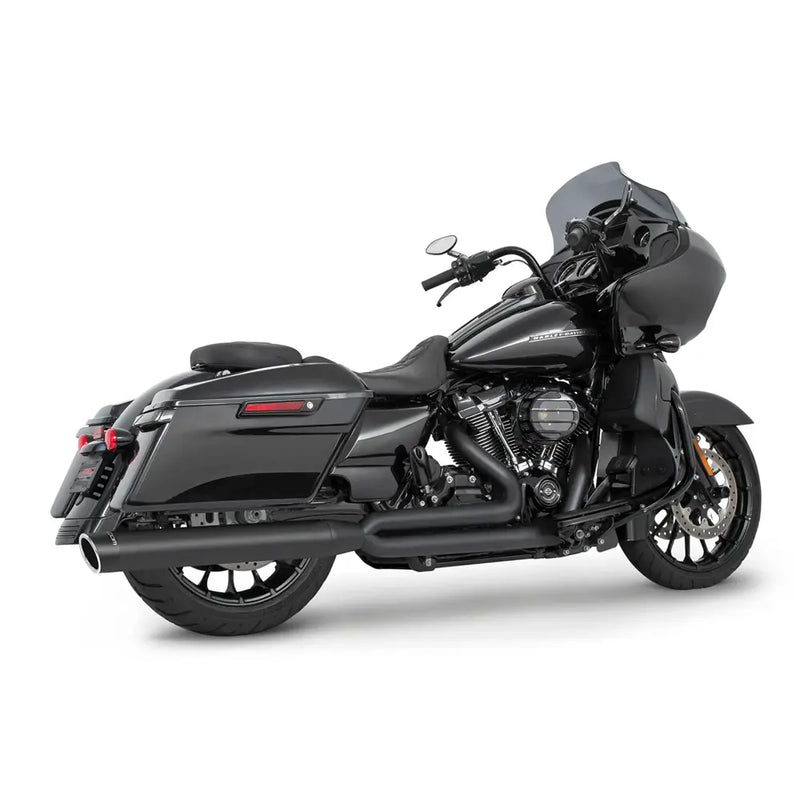 Freedom Performance Union Slash Cut 2-into-1 Exhaust for Harley 17-25 Touring / Black / Sculpted Black  - Customhoj