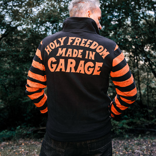 Holy Freedom Garage Zip Sweatshirt  - Customhoj