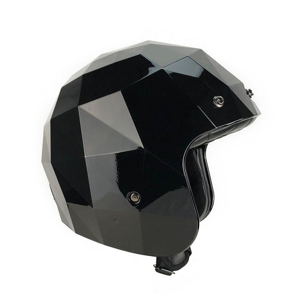 Holy Freedom Stealth Diamond Open Motorcycle Helmet Gloss Black / S (55-56cm)