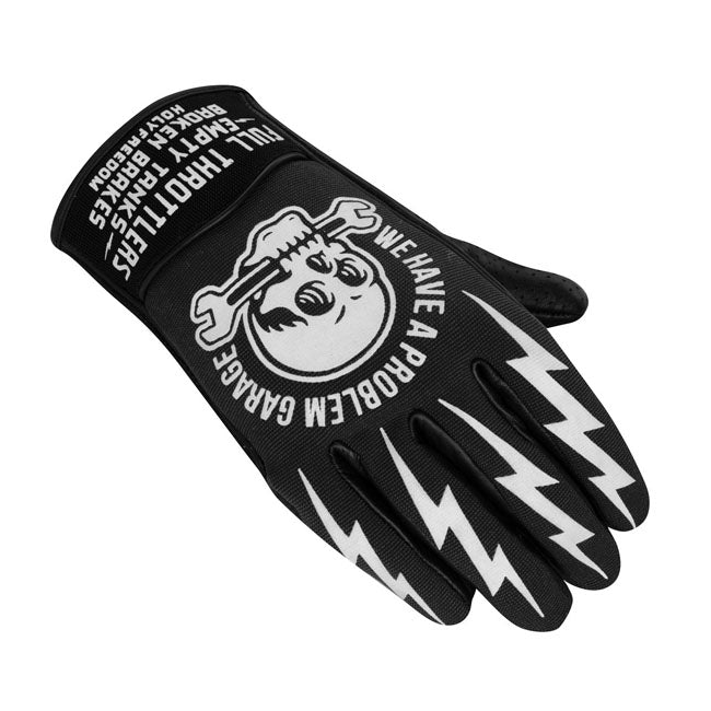 Holy Freedom Tools Motorcycle Gloves Black /White / S