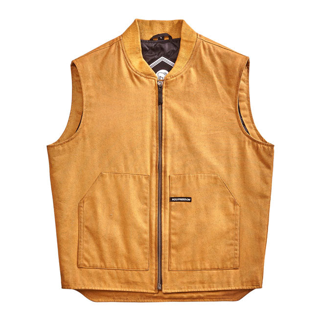 Holy Freedom Worker Vest Black Yellow / M  - Customhoj