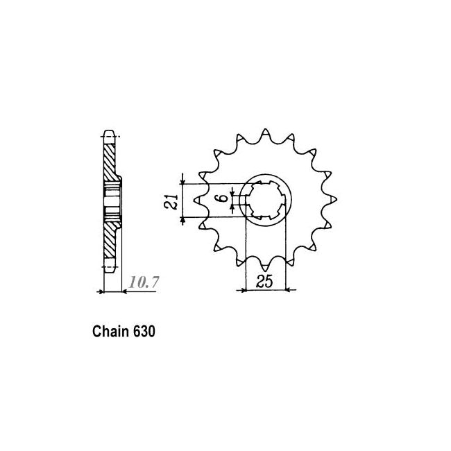 JT Sprockets Front Sprocket Honda CB750K7,F2 (630) 77-78 JT Front Sprocket for Honda Customhoj