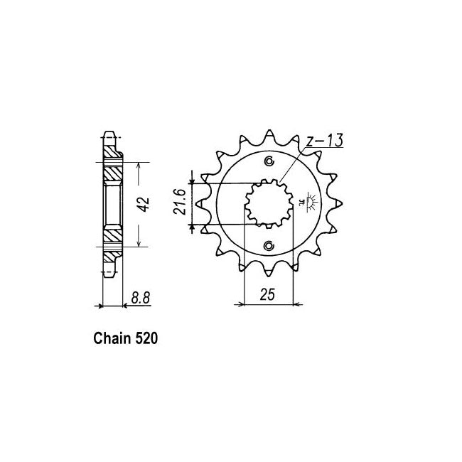 JT Sprockets Front Sprocket Kawasaki EN500 C1-C9 96-09 JT Front Sprocket for Kawasaki Customhoj