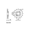 JT Sprockets Front Sprocket Kawasaki Z1000D1 (Z1R) JT Front Sprocket for Kawasaki Customhoj