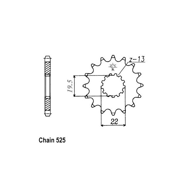 JT Sprockets Front Sprocket Suzuki GSF400M,N,P,R Bandit 90-94 JT Front Sprocket for Suzuki Customhoj