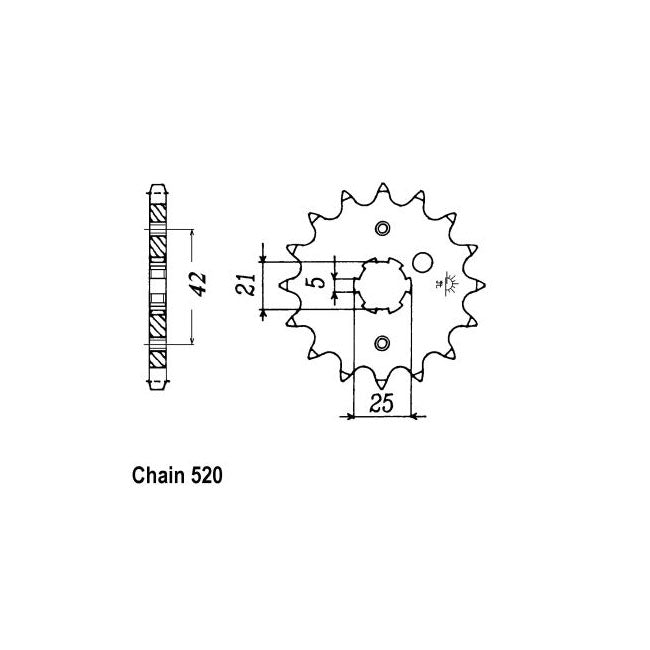 JT Sprockets Front Sprocket Yamaha DT400MX 77 JT Front Sprocket for Yamaha Customhoj