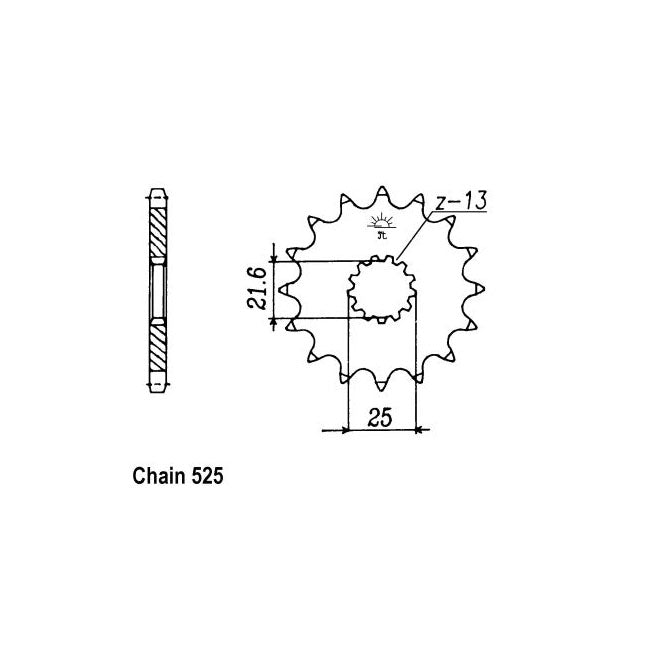 JT Sprockets Front Sprocket Yamaha TDM 850 99-01 JT Front Sprocket for Yamaha Customhoj