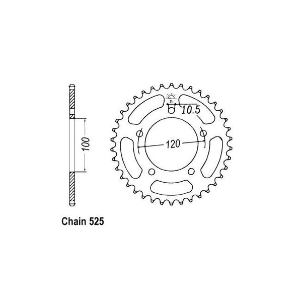 JT Sprockets Rear Sprocket Aprilia 1000 RSV Mille 99-03 JT Rear Sprocket for Aprilia Customhoj