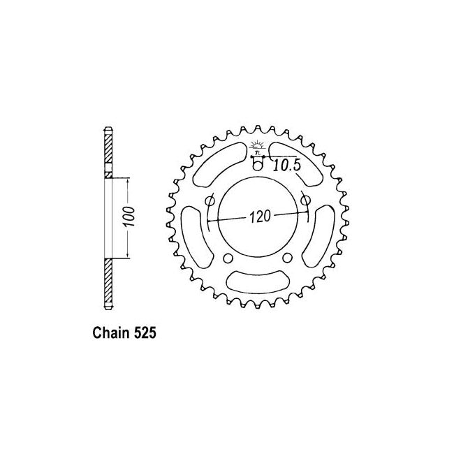 JT Sprockets Rear Sprocket Aprilia 750 SL Shiver ABS 07-16 JT Rear Sprocket for Aprilia Customhoj