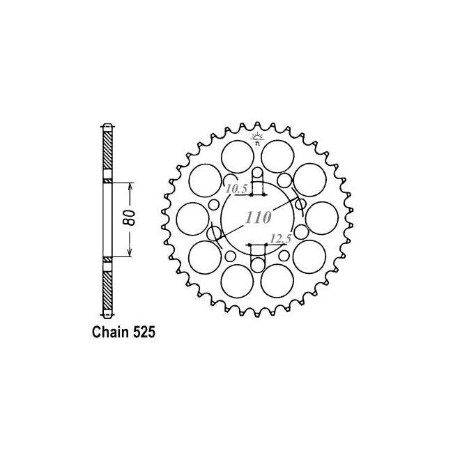 JT Sprockets Rear Sprocket Honda CB-1, CB400FK 91-96 JT Rear Sprocket for Honda Customhoj