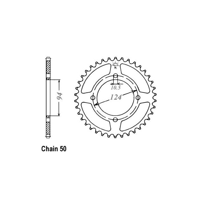 JT Sprockets Rear Sprocket Honda CB500F 72 JT Rear Sprocket for Honda Customhoj