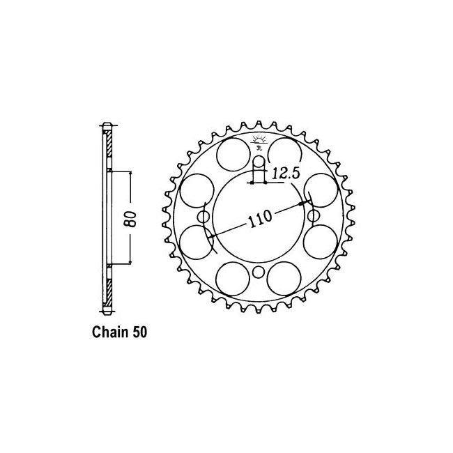 JT Sprockets Rear Sprocket Honda CB650 Nighthawk 82 JT Rear Sprocket for Honda Customhoj