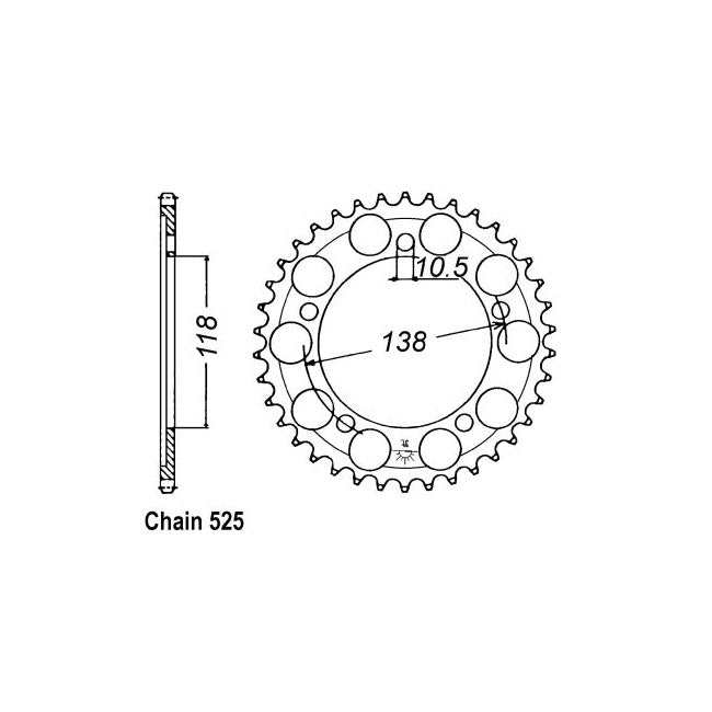 JT Sprockets Rear Sprocket Honda CBR400RR JT Rear Sprocket for Honda Customhoj