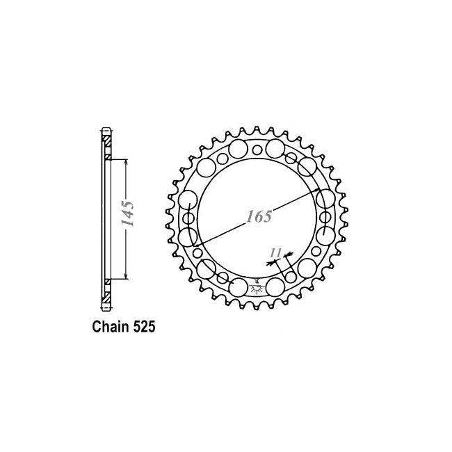 JT Sprockets Rear Sprocket Honda NT650K Hawk GT JT Rear Sprocket for Honda Customhoj