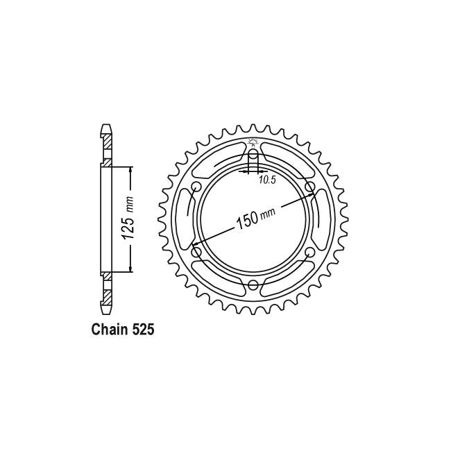 JT Sprockets Rear Sprocket KTM 950 Super Enduro 06-09 JT Rear Sprocket for KTM Customhoj