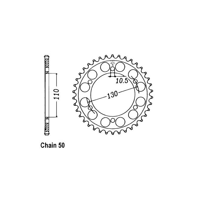 JT Sprockets Rear Sprocket Yamaha FZS 1000 Fazer 01-05 JT Rear Sprocket for Yamaha Customhoj