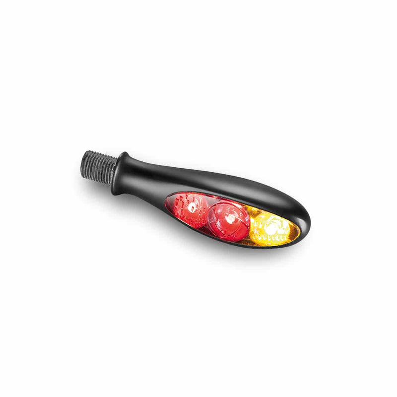 Kellermann Micro S DF Dark 3 in 1 Mini LED Motorcycle Taillight / Turn Signal