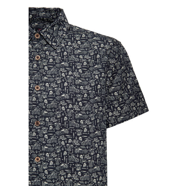 King Kerosin Biker Soul Short Sleeve Shirt  - Customhoj