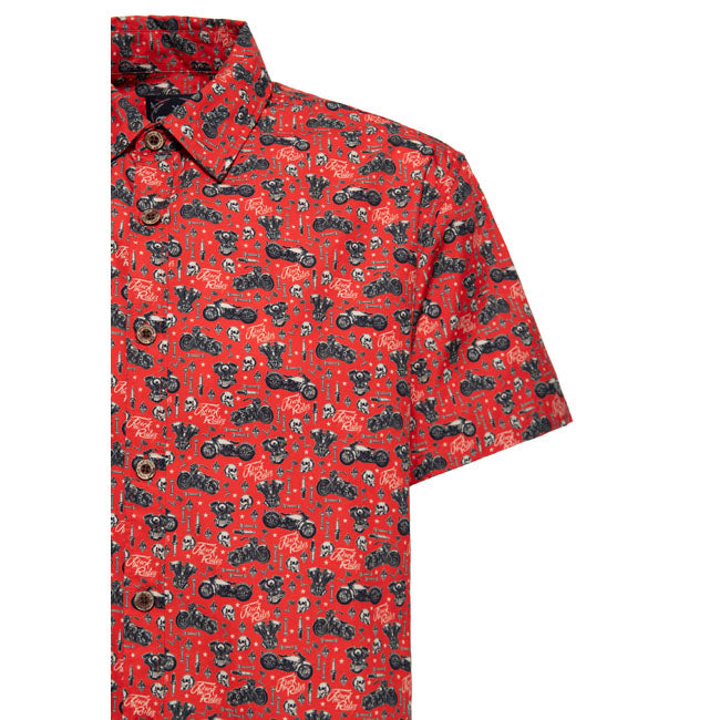 King Kerosin Biker Soul Short Sleeve Shirt  - Customhoj