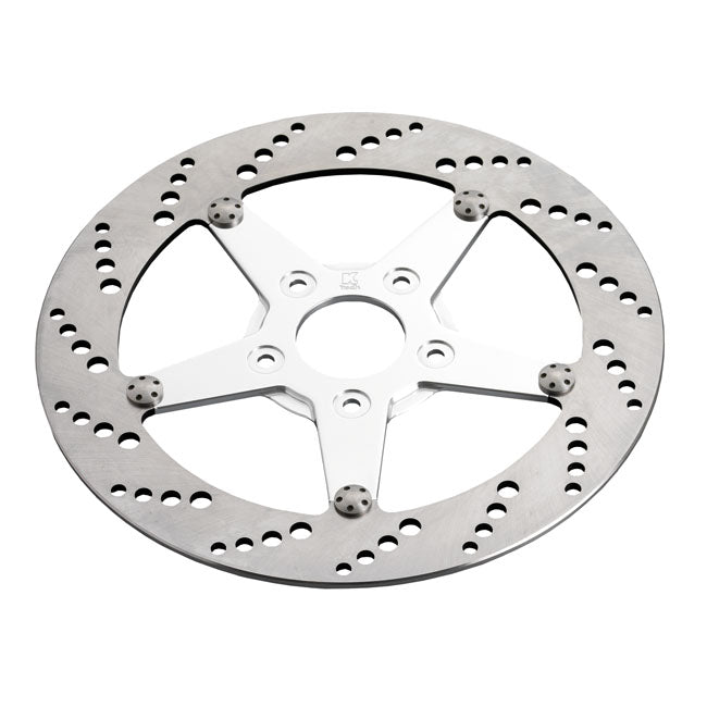 Kustom Tech Stainless Rear Brake Disc for Harley 00-23 Softail (excl. 2017 FXSE) (11.5") / Rear Left / Polished