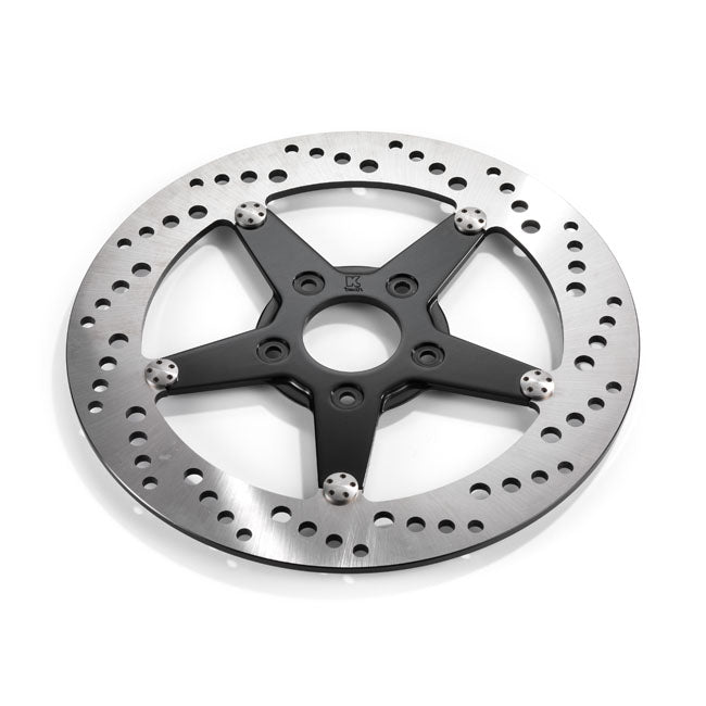 Kustom Tech Stainless Rear Brake Disc for Harley 00-23 Softail (excl. 2017 FXSE) (11.5") / Rear Right / Black