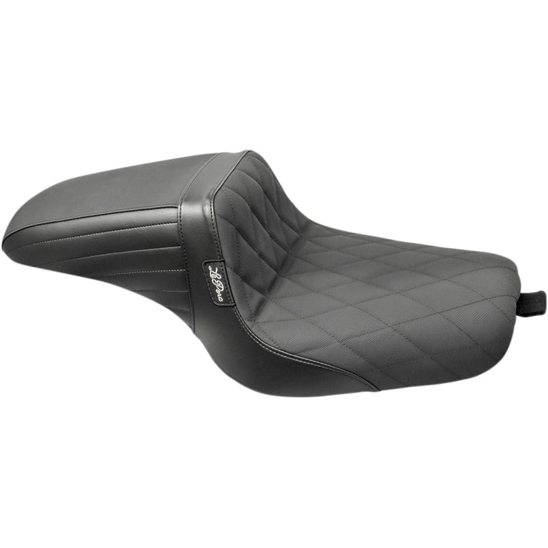 Le Pera KickFlip Seat for Harley 04-22 XL Sportster (excl. 07-09 XL Sportster) / Diamond / Gripper Black  - Customhoj