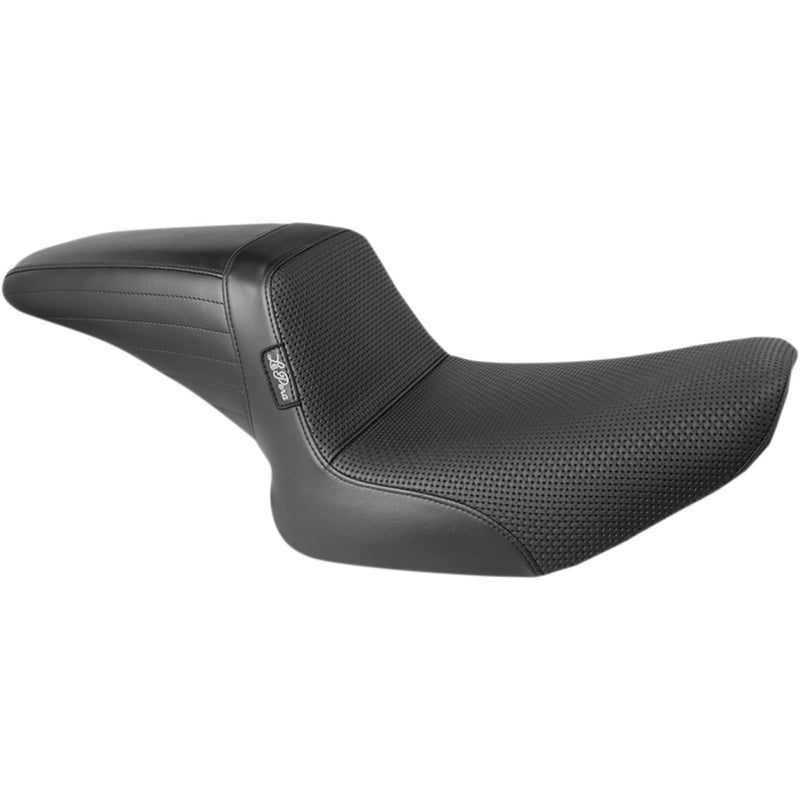 Le Pera KickFlip Seat for Harley 82-94 FXR / Basketweave Black  - Customhoj