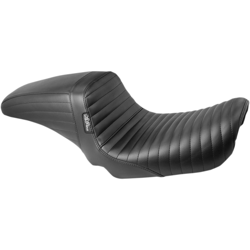 Le Pera KickFlip Solo Seat for Harley 06-17 Dyna / Pleated Black  - Customhoj