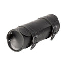 Ledrie Round Leather Motorcycle Tool Bag Black  - Customhoj