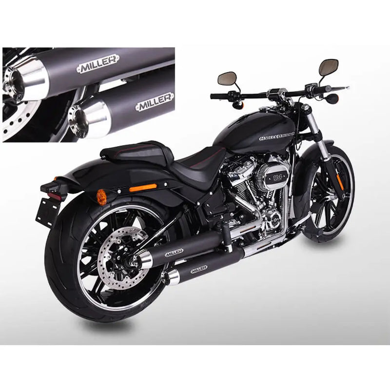 Miller Independence Euro 4 Slip-On Mufflers for Harley  - Customhoj
