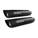 Miller Independence Euro 4 Slip-On Mufflers for Harley 18-20 Softail Breakout (107/114" engine) / Matte Black / Slash Cut Matte Black  - Customhoj