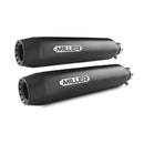 Miller Silverado Euro 2/3/4 Slip-On Mufflers for Harley 2017 XL Sportster / Matte Black / Tapered Matte Black  - Customhoj