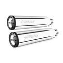 Miller Yuma Euro 3/4/5 Slip-On Mufflers for Indian 22-24 Scout Rogue 1133cc / Polished / Straight Matte Black  - Customhoj