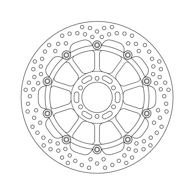 Moto-Master Brake Disc Aprilia Caponord 1200 14-17 Moto-Master Halo Front Left Brake Disc for Aprilia Customhoj