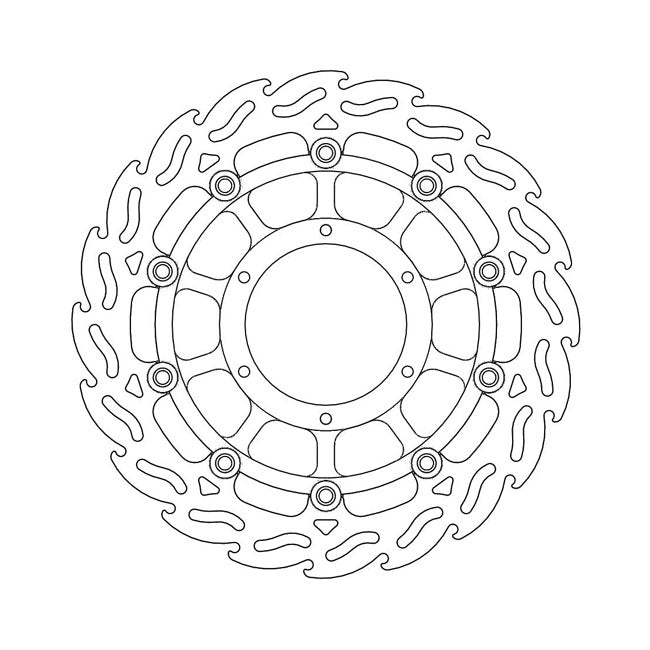 Moto-Master Brake Disc Honda CBF 600 F 08-11 Moto-Master Flame Front Left Brake Disc for Honda Customhoj