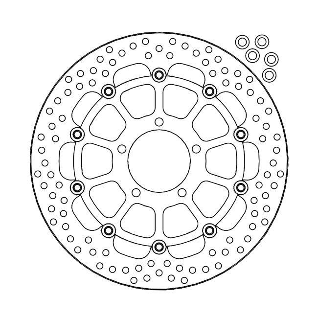 Moto-Master Brake Disc Kawasaki ZX-10R Ninja 1000 16-22 Moto-Master Halo Front Left Brake Disc for Kawasaki Customhoj