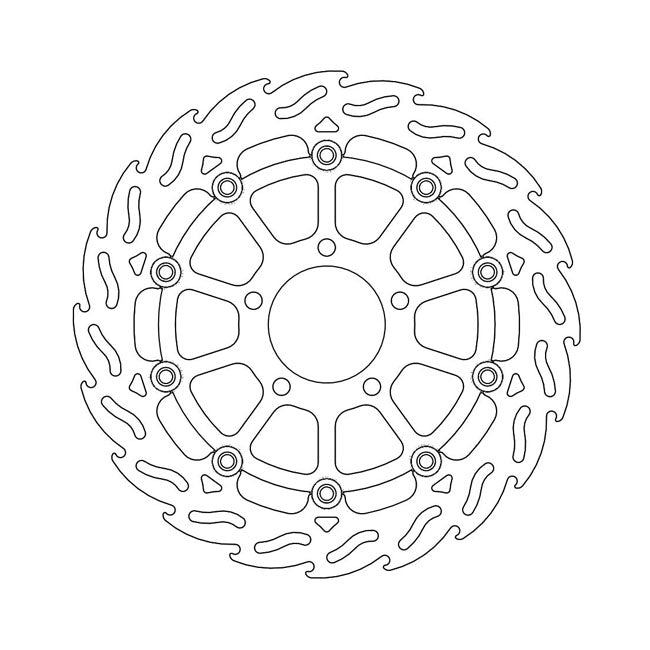 Moto-Master Brake Disc Suzuki GSX-R 1000 (non-ABS) 03-04 Moto-Master Flame Front Left Brake Disc for Suzuki Customhoj