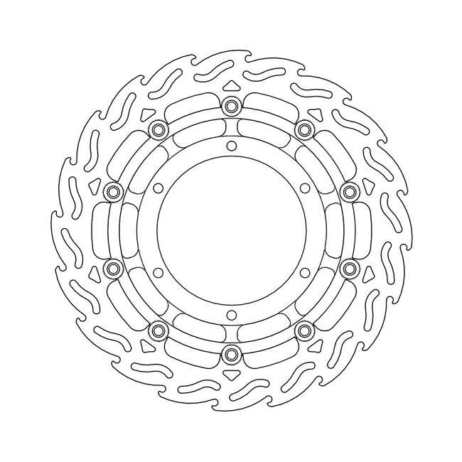 Moto-Master Brake Disc Yamaha XT 660 X 04-16 Moto-Master Flame Front Left Brake Disc for Yamaha Customhoj