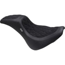 Mustang Fastback 2-Up Seat By Kodlin for Harley 18-25 Softail Street Bob / Black / Gray / Diamond / Alcantara  - Customhoj