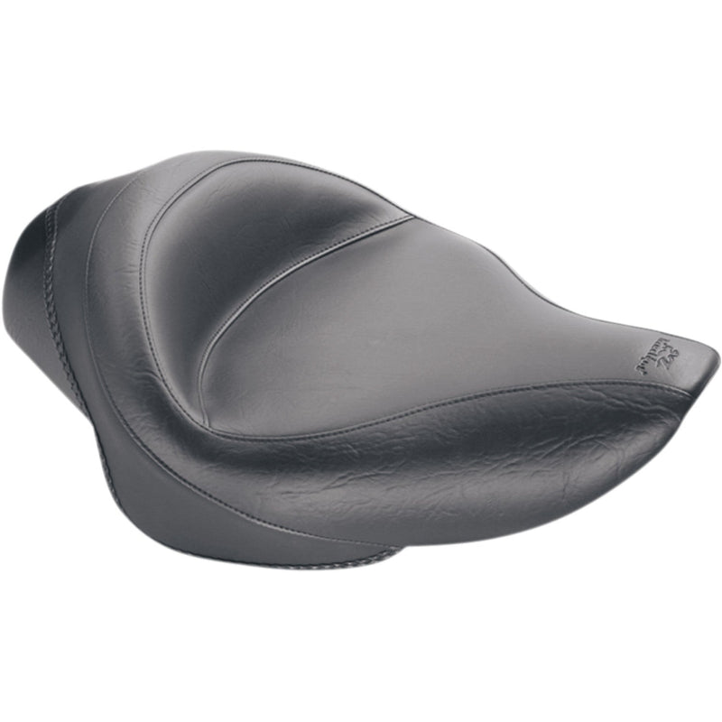 Mustang Wide Touring Solo Seat for Harley 04-22 XL Sportster with 17 liter tank / Plain / Without backrest  - Customhoj
